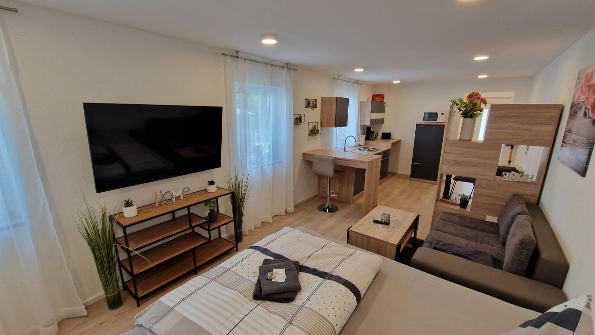 Appartment-Ferienwohnung Mit Kueche, Bad, Kostenlos Wlan, Modern Eingerichtet رودنغ الغرفة الصورة